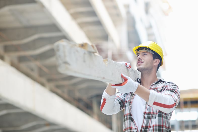 handsome hard worker people portrait at construction site